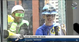 Super-heróis nas janelas do Hospital são destaque na TV Gazeta