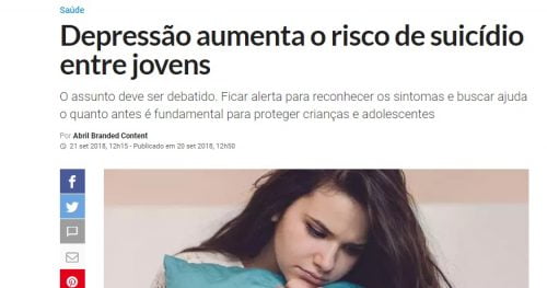 Veja São Paulo fala sobre depressão e suicídio entre jovens