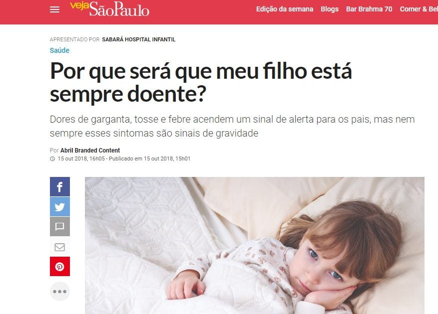 Dra. Fátima Fernandes fala sobre a imunidade das crianças à Veja Dra. Fátima Fernandes fala sobre a imunidade das crianças à Veja