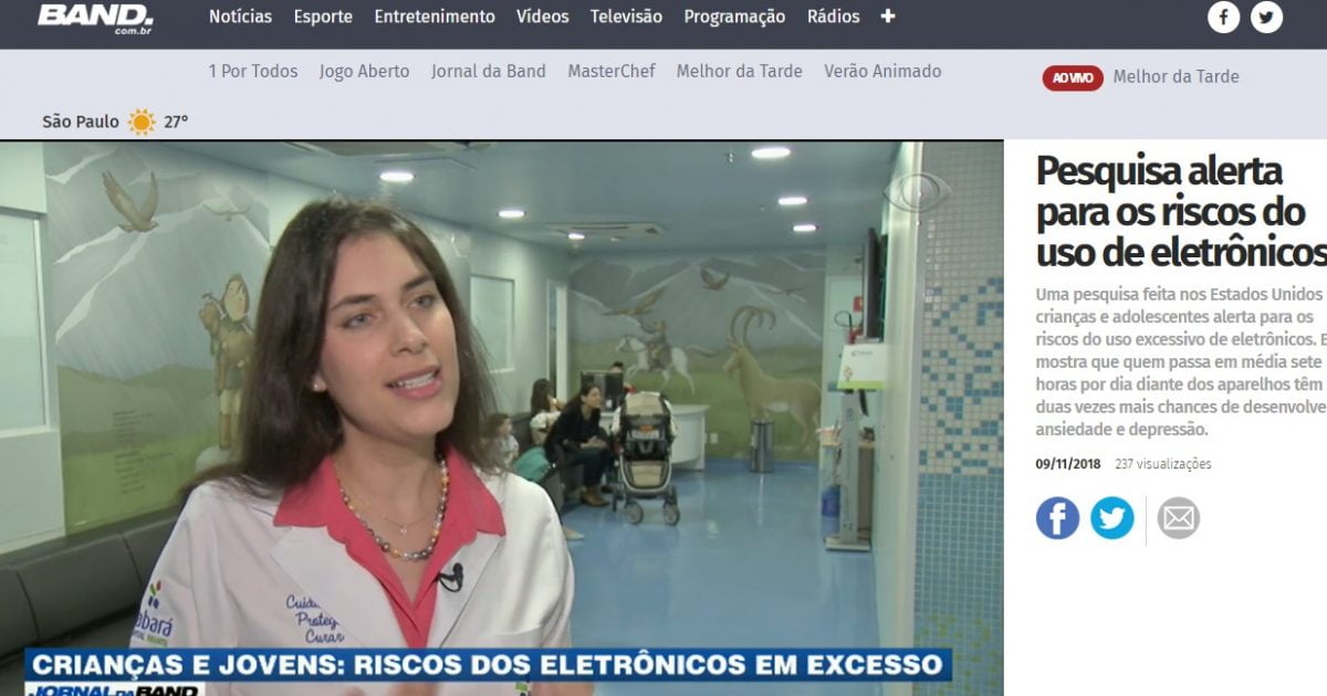 Jornal da Band entrevista médica e paciente do Sabará Jornal da Band entrevista médica e paciente do Sabará