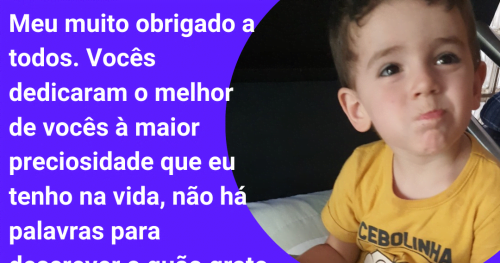 Na dúvida, corra para o PS . Conheça a história de Lucas, que teve um atendimento rápido após um acidente doméstico
