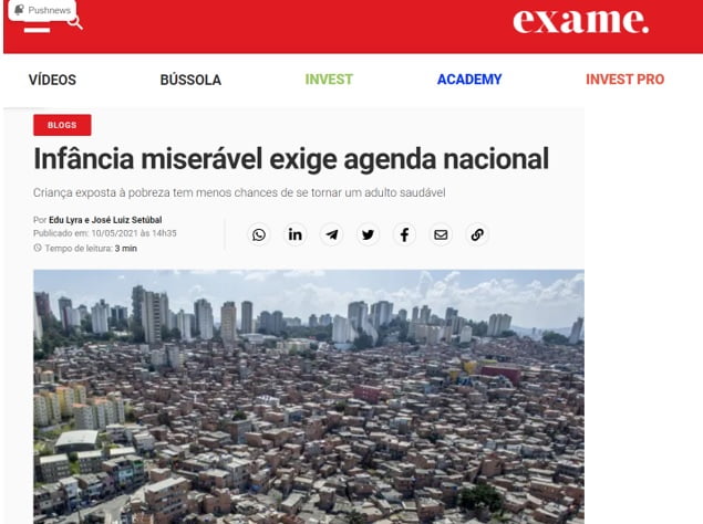 Infância miserável exige agenda nacional Infância miserável exige agenda nacional
