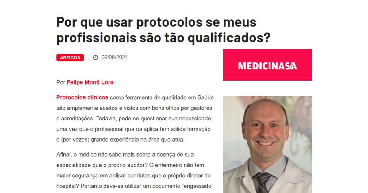 Dr. Felipe Lora, gerente médico e pediatra do Sabará Hospital Infantil, fala sobre protocolos clínicos Dr. Felipe Lora, gerente médico e pediatra do Sabará Hospital Infantil, fala sobre protocolos clínicos