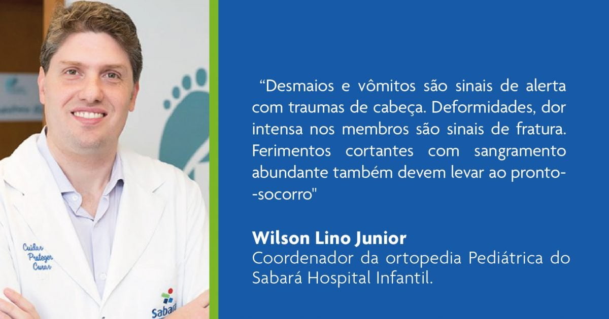 Dr. Wilson Lino Jr. coordenador da Ortopedia do Sabará fala sobre os cuidados com acidentes durante as férias Dr. Wilson Lino Jr. coordenador da Ortopedia do Sabará fala sobre os cuidados com acidentes durante as férias