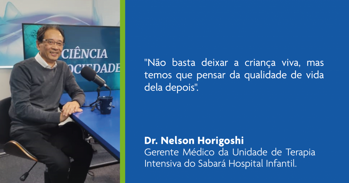O Coordenador da UTI do Sabará, Dr. Nelson Horigoshi, participa de entrevista sobre saúde infantil O Coordenador da UTI do Sabará, Dr. Nelson Horigoshi, participa de entrevista sobre saúde infantil