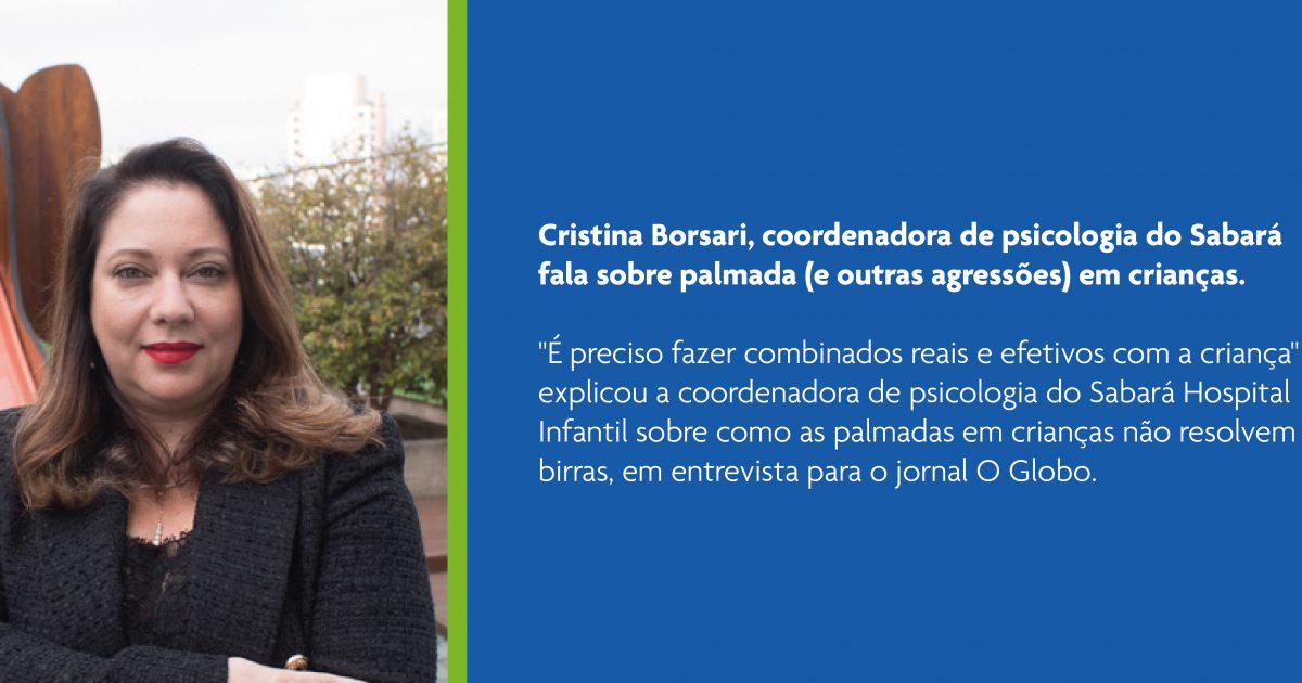 Coord. de psicologia fala sobre os riscos da palmada em crianças para o jornal O globo Coord. de psicologia fala sobre os riscos da palmada em crianças para o jornal O globo