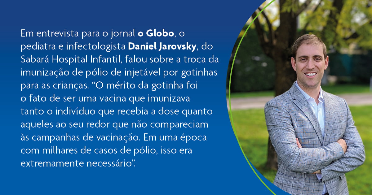 O Infectologista Dr. Daniel Jarovsky fala sobre vacinação para o jornal O Globo O Infectologista Dr. Daniel Jarovsky fala sobre vacinação para o jornal O Globo