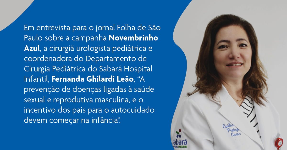 Cirurgiã Urológica explica importância do Novembrinho Azul em entrevista para a Folha de SP Cirurgiã Urológica explica importância do Novembrinho Azul em entrevista para a Folha de SP
