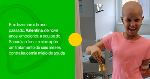 Após seis meses de tratamento no Sabará, Valentina recebe alta e homenagem dos Cuidadores